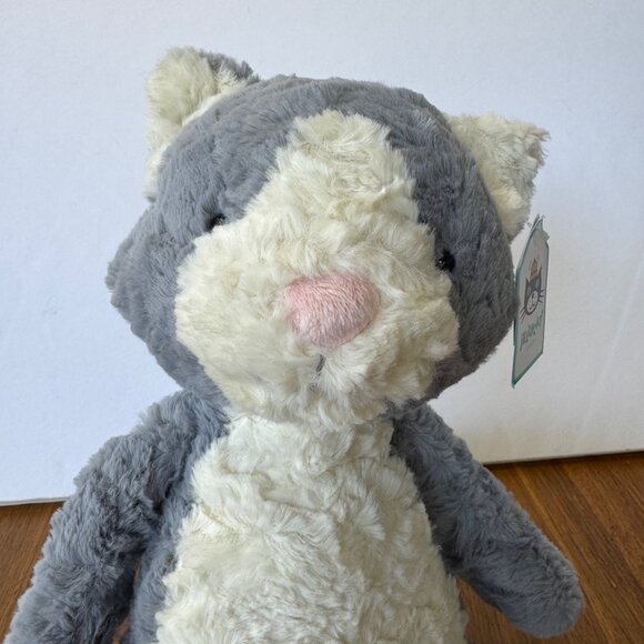 JELLYCAT London Tuffet Cat 12" NEW Soft Plush Stuffed Animal Toy Retired NWT - Picture 3 of 8